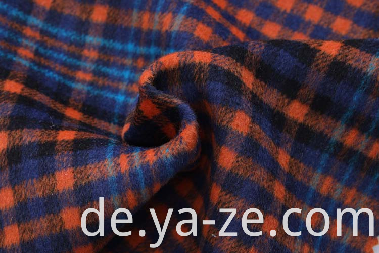 Heißer Verkauf gewebter Doppelgesicht Tweed Plaid Fleece Woll Wollmantel Hersteller Winter Stoff Boucle Rock Tuch